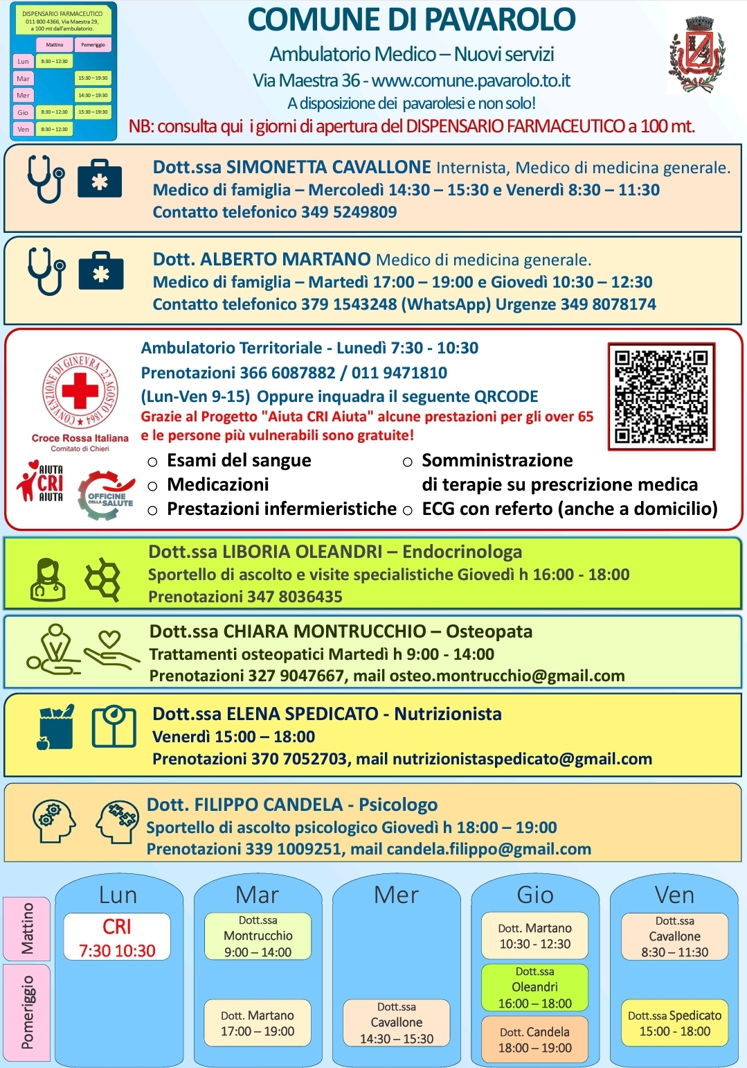 Calendario settimanale