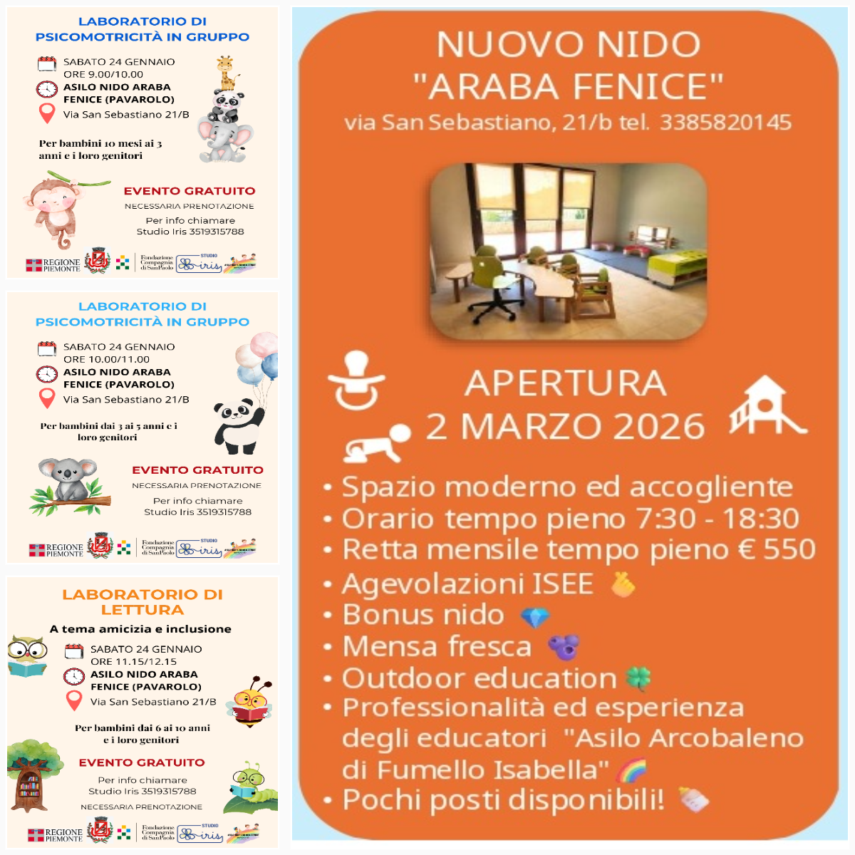 Lo staff del nuovo micronido  e le dott.sse dello studio IRIS incontrano le famiglie !!