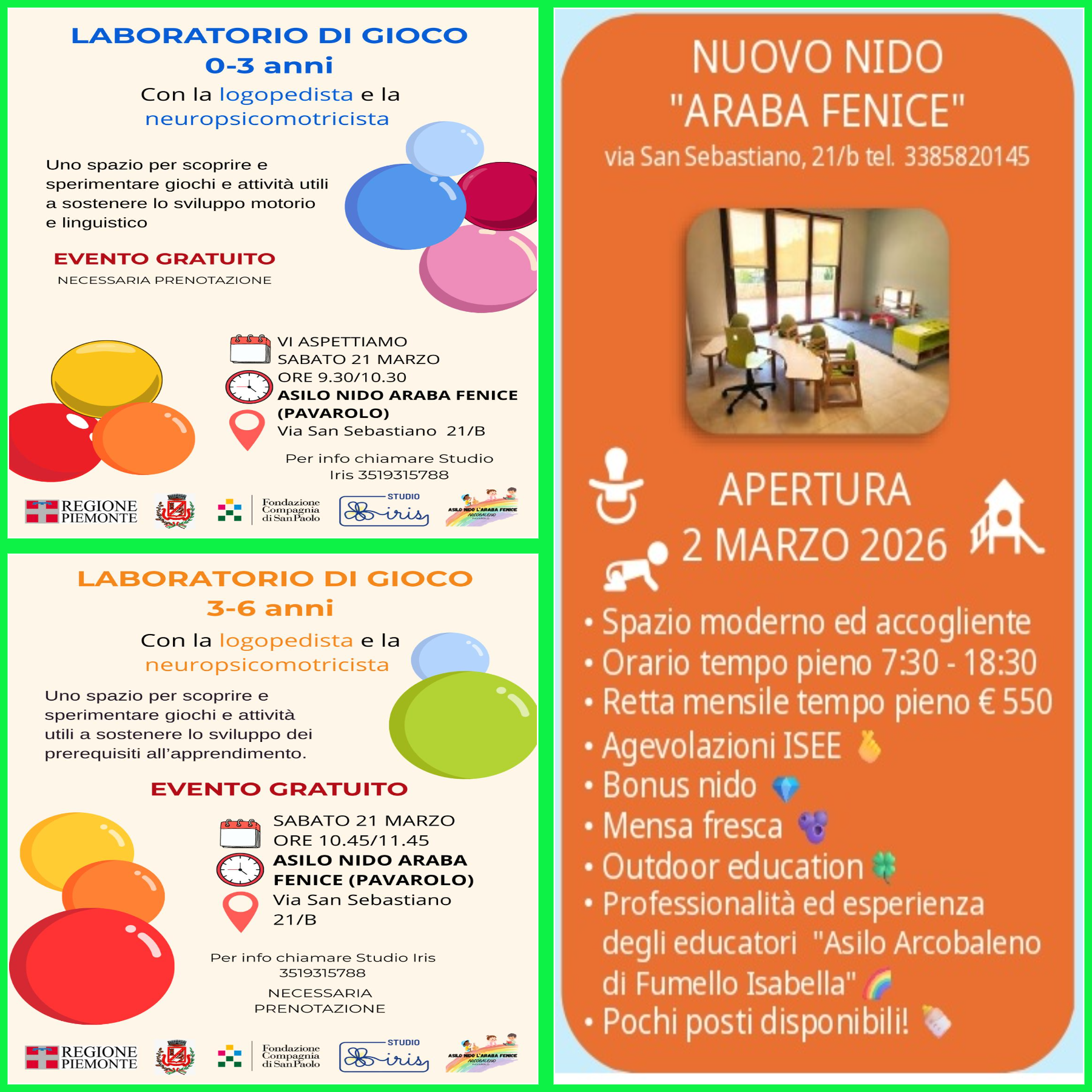 Lo staff del nuovo micronido  e le dott.sse dello studio IRIS incontrano le famiglie !!